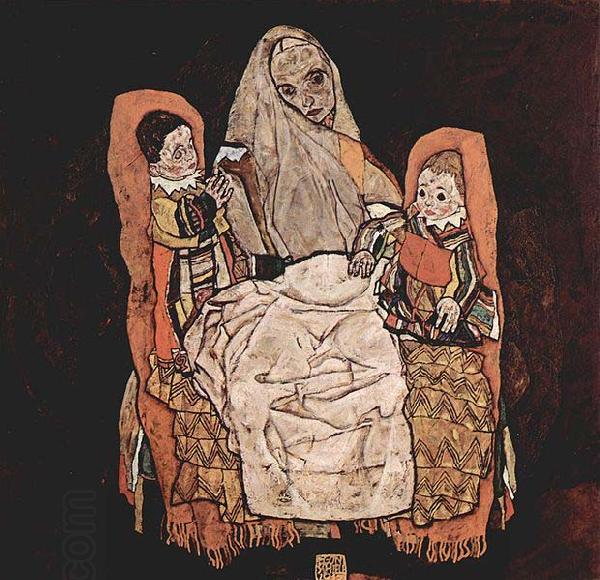 Egon Schiele Mutter mit zwei Kindern oil painting picture